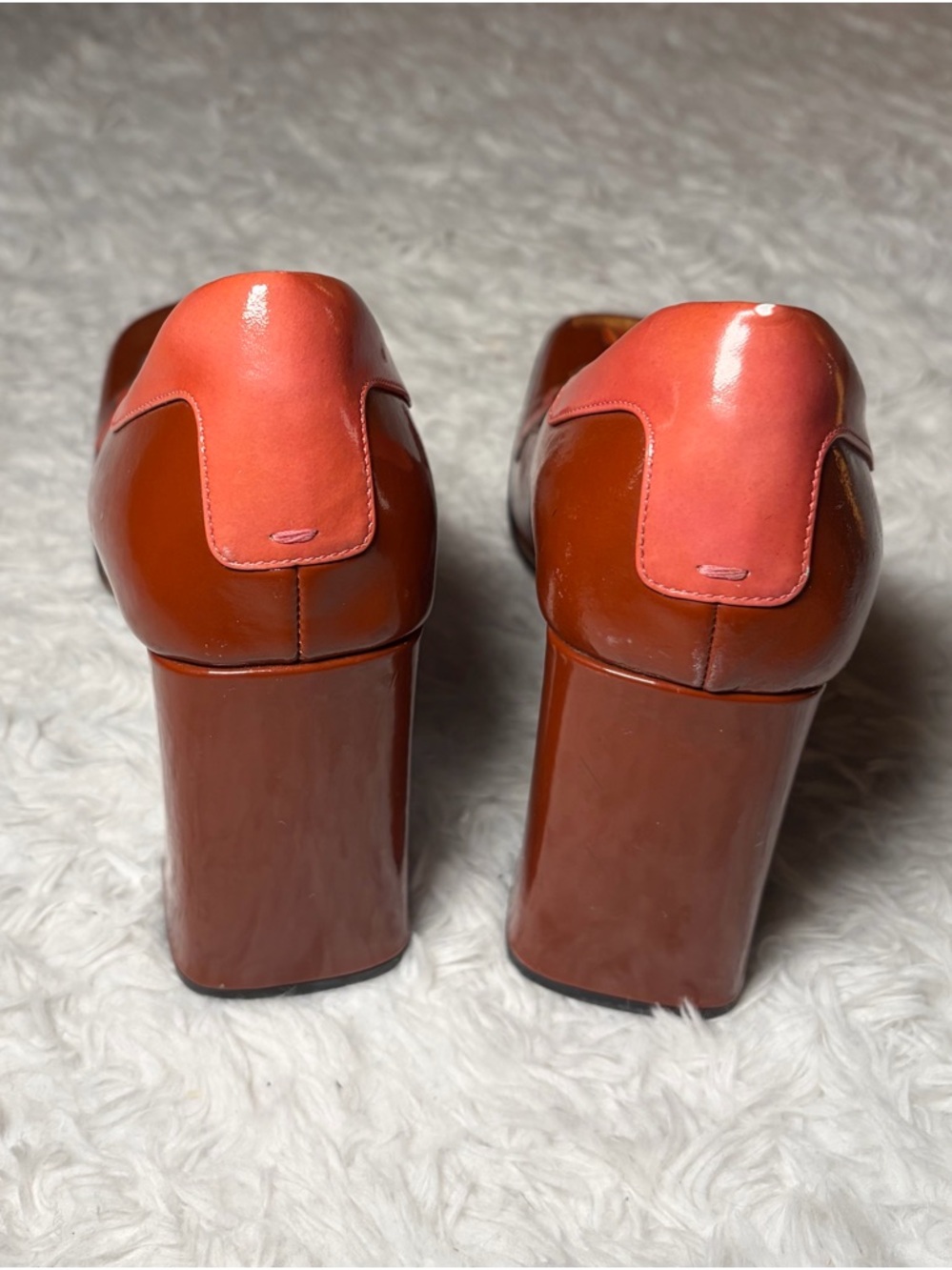 Vintage Prada 1999 Square Toe Patent Leather Heels, Size 39 (US8.5 or 9) - Picture 3 of 7